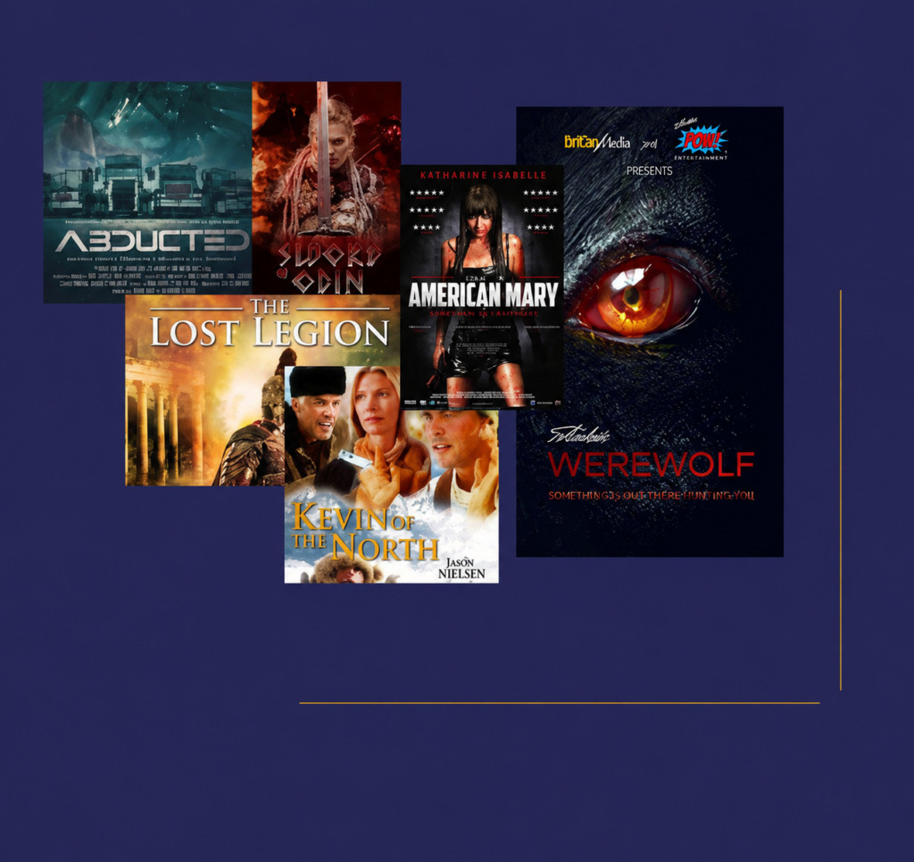 Collage of BritCan Film Studios movie posters